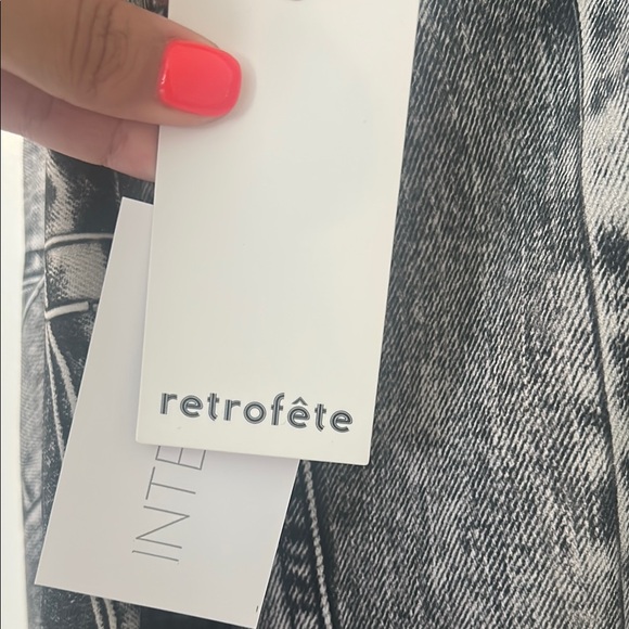 NWT Retrofete Black and White Slip Mini Dress - Picture 7 of 9